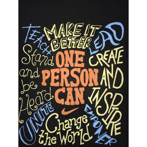 Nike T-Shirt Men's Size L Black Retreat Team Nike 2011 Rare Staff YF11 - Picture 2 of 5